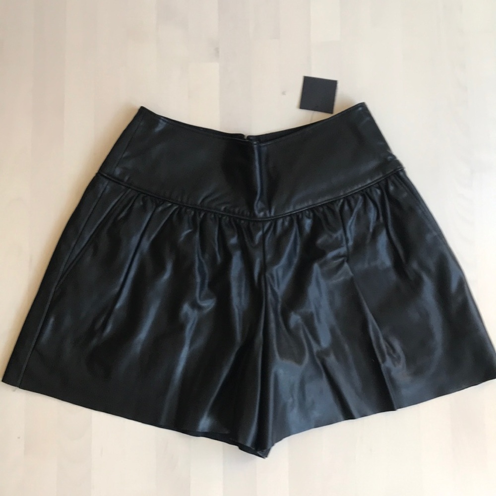 Club Monaco Faux leather shorts